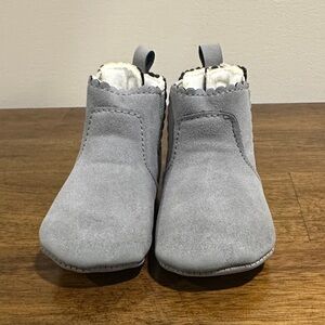 First Steps Gray Velcro Boots 6-9 months